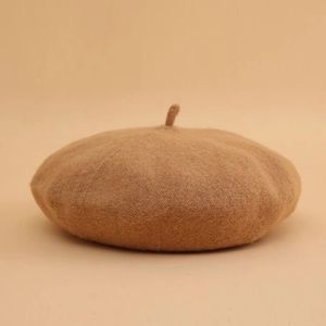 Simple solid beret hat
